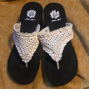 Yellow Box platform flip flops